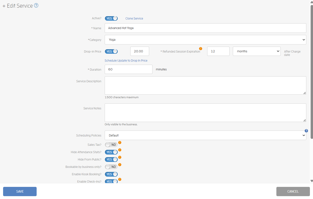 How do I change the colors for my services? — screenshot 2