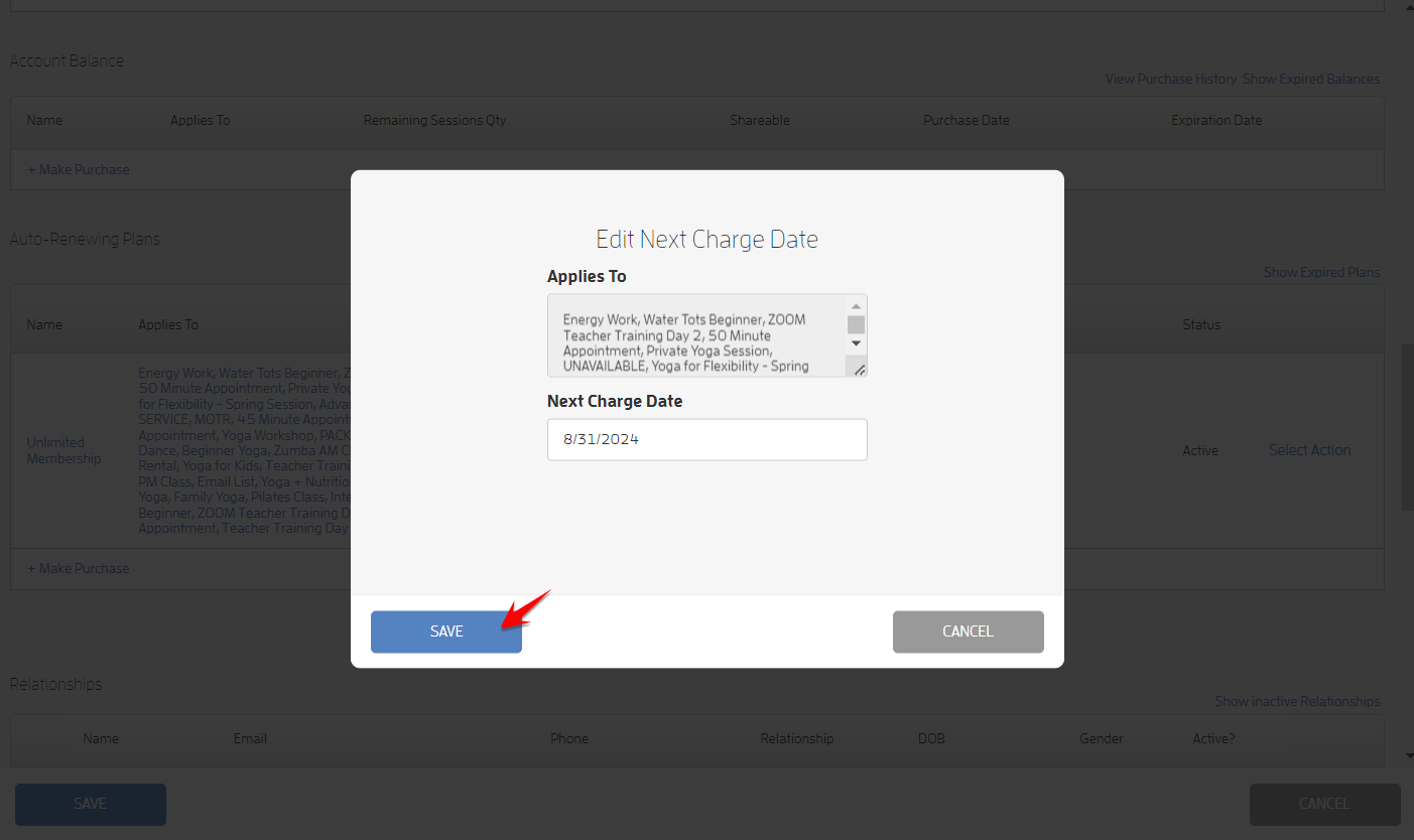 How to adjust a customer's 'Billing Date'? — screenshot 5