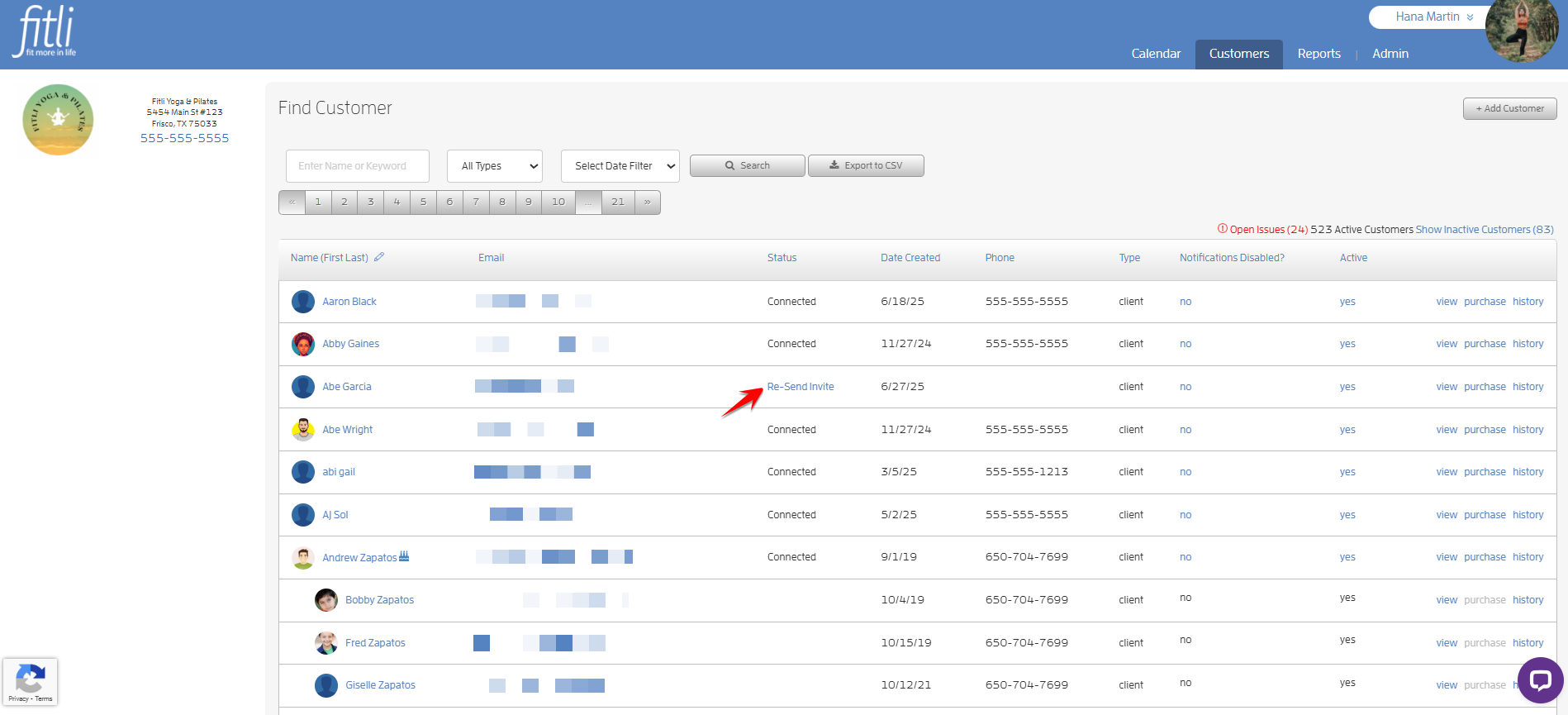 Can I resend an invitation to a customer? — screenshot 2