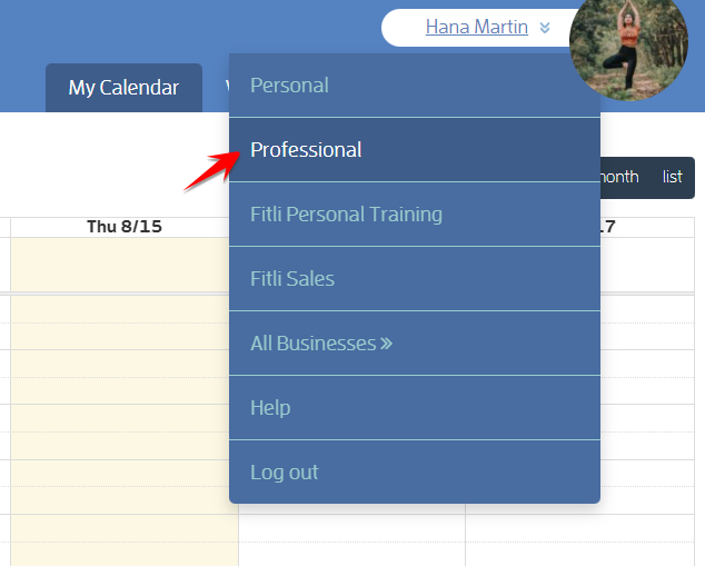 How do I view my professional or business reviews on Fitli? — screenshot 2