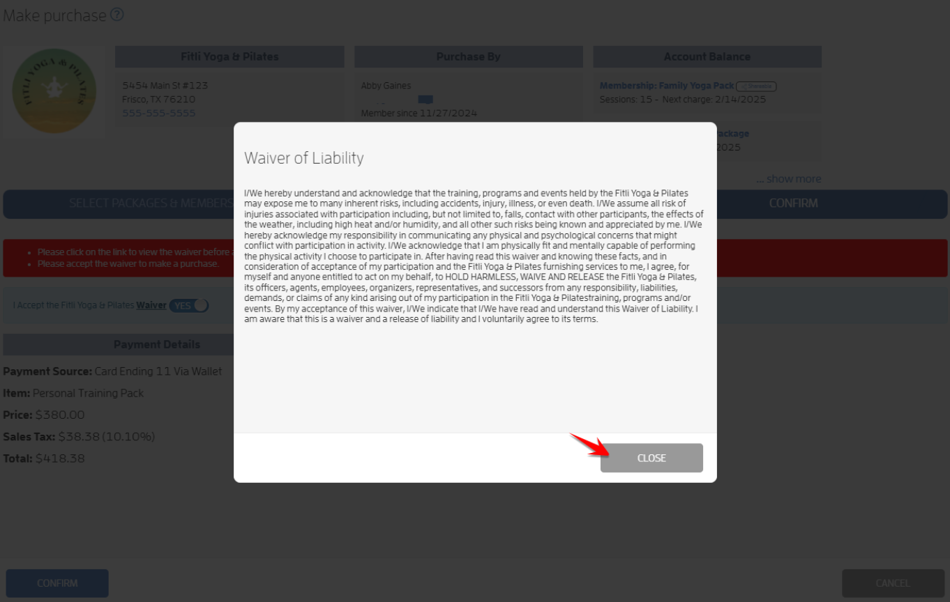 Electronic Waivers — screenshot 11