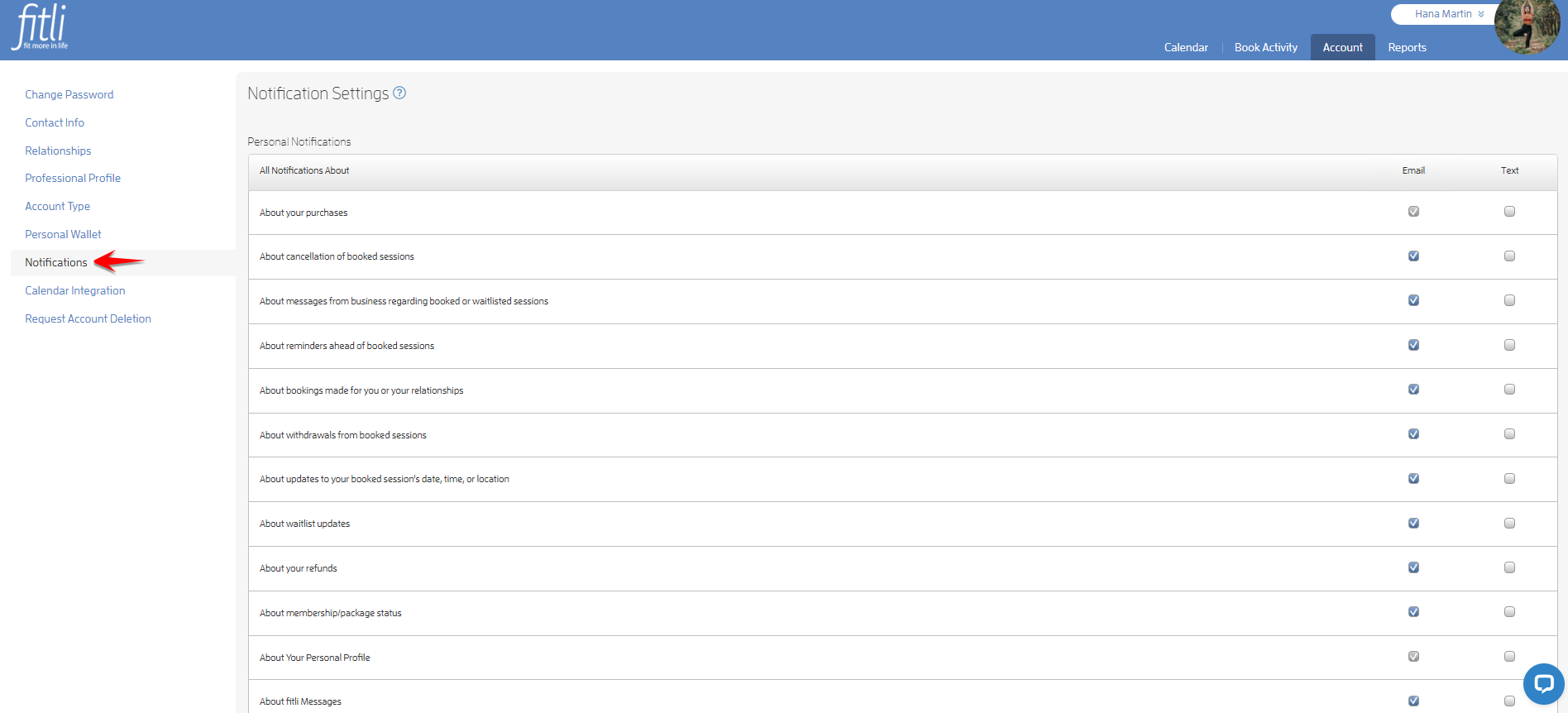 How can I edit my personal email/text message notifications? — screenshot 2