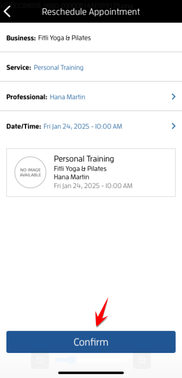 iOs App: How to Reschedule an Appointment? — screenshot 9