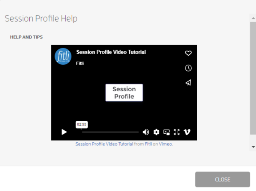 Session, Class or Appointment Profile: Things to know — screenshot 5