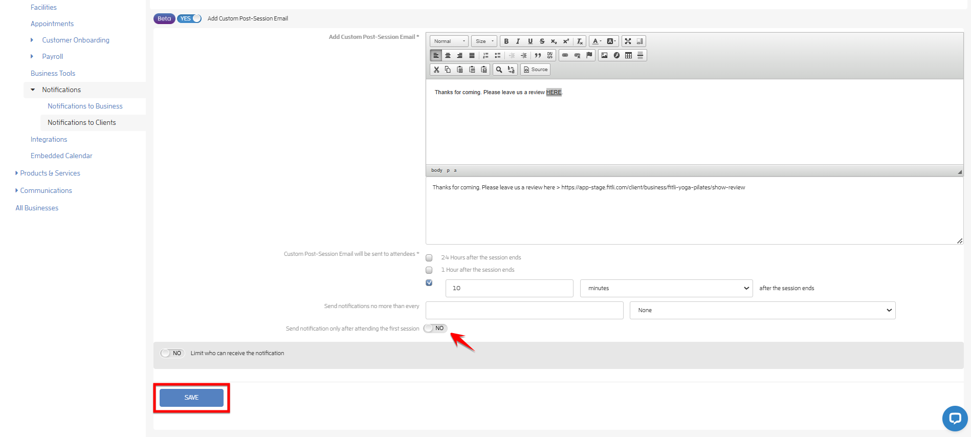 How to Add a Custom Post-Session Message? — screenshot 14