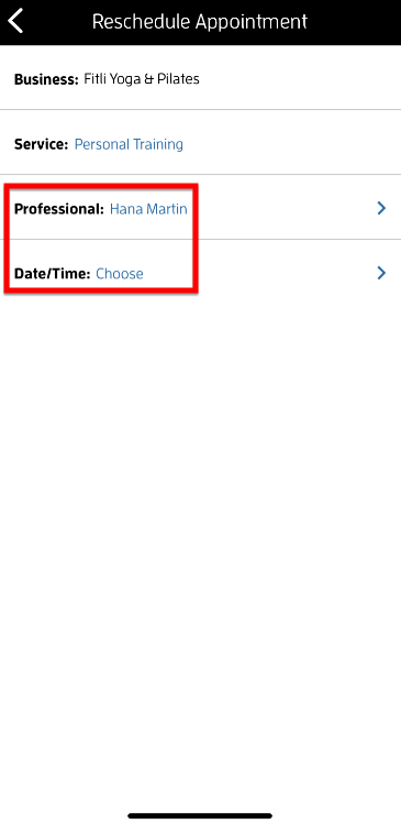 iOs App: How to Reschedule an Appointment? — screenshot 6
