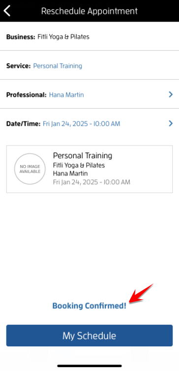 iOs App: How to Reschedule an Appointment? — screenshot 10