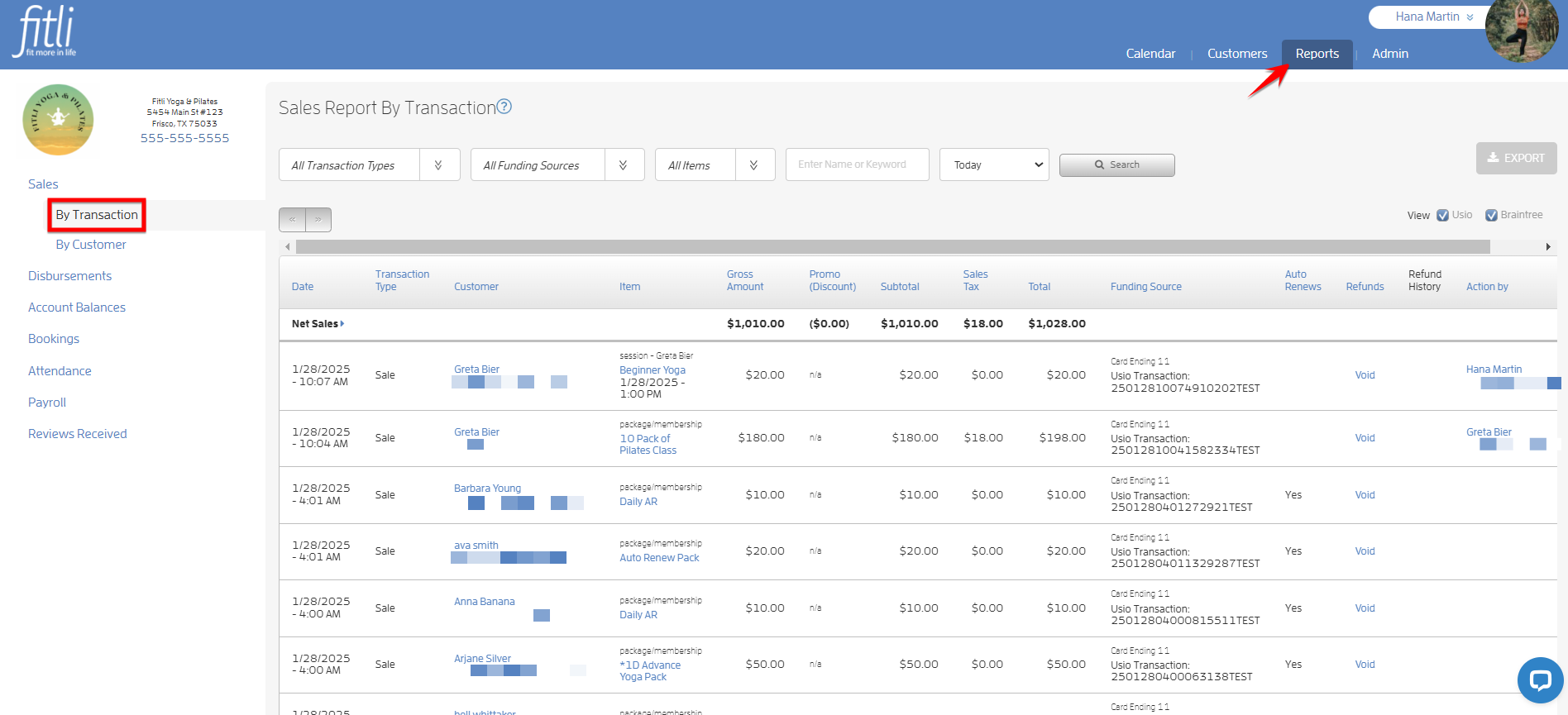 Can I search my Sales Report, or sort the data in any way? — screenshot 1