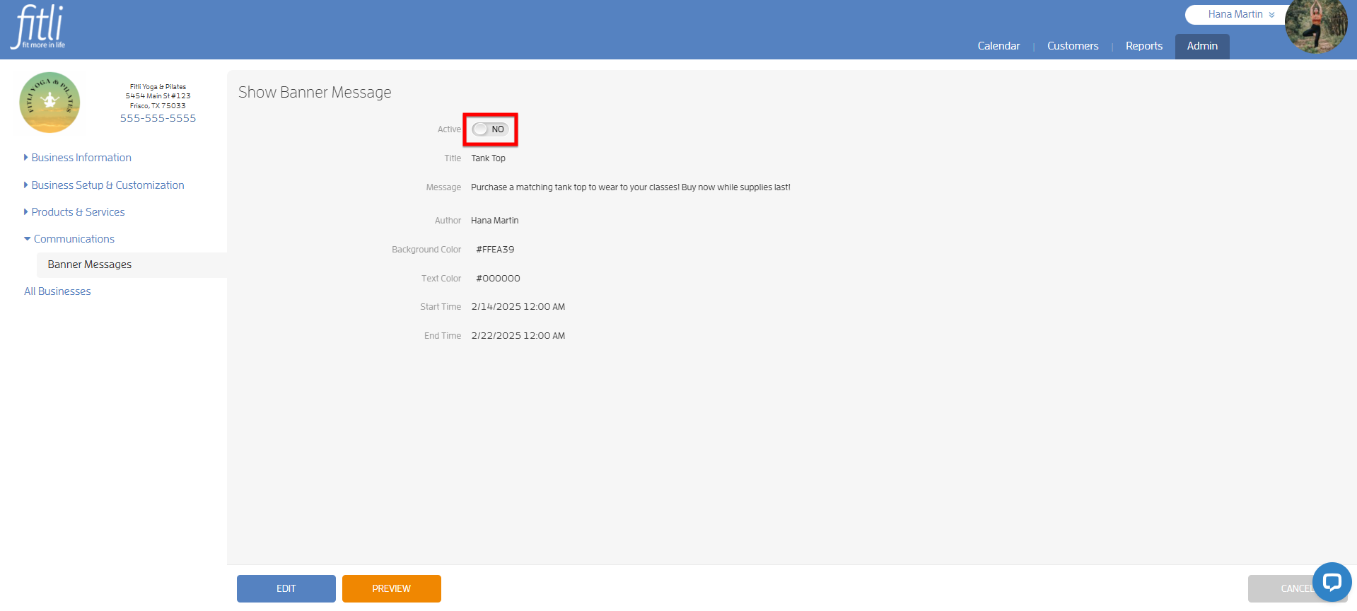 Create a Banner Message for your Clients — screenshot 15