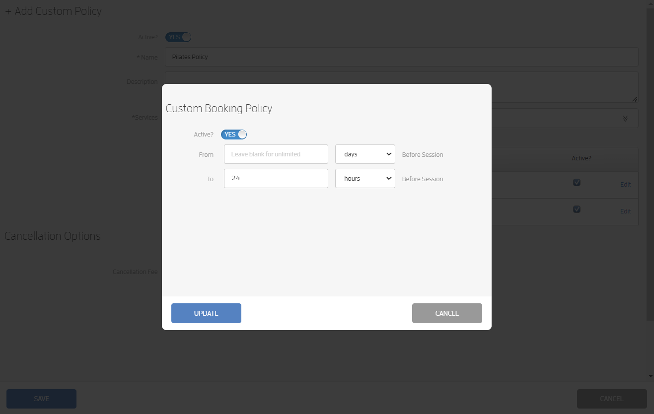 How to Set Custom Booking & Cancellation Policies by Service? — screenshot 6