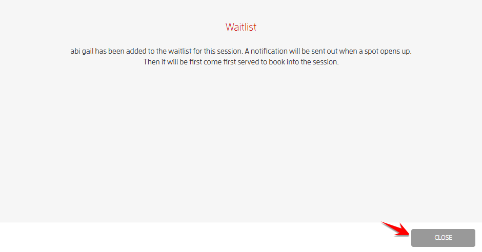 Waitlist for Classes — screenshot 8
