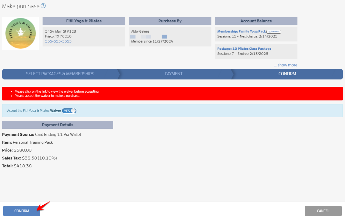 Electronic Waivers — screenshot 12