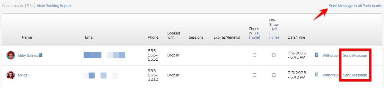 Session, Class or Appointment Profile: Things to know — screenshot 14
