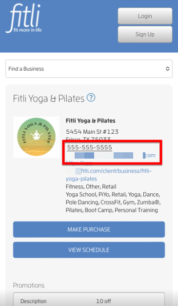 Mobile version: How to contact the business? — screenshot 5