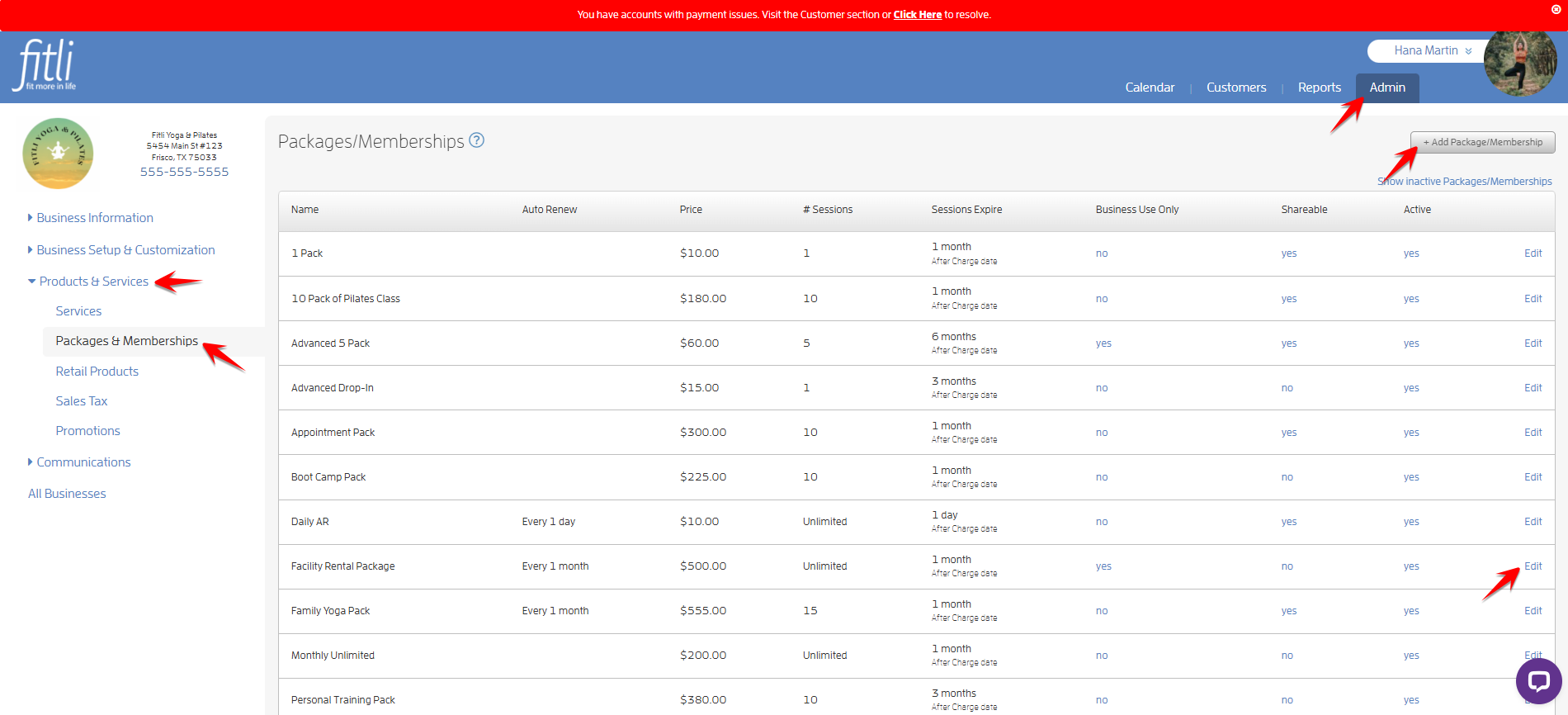Allow your Clients to Cancel their Auto-Renewing Package/Membership — screenshot 2