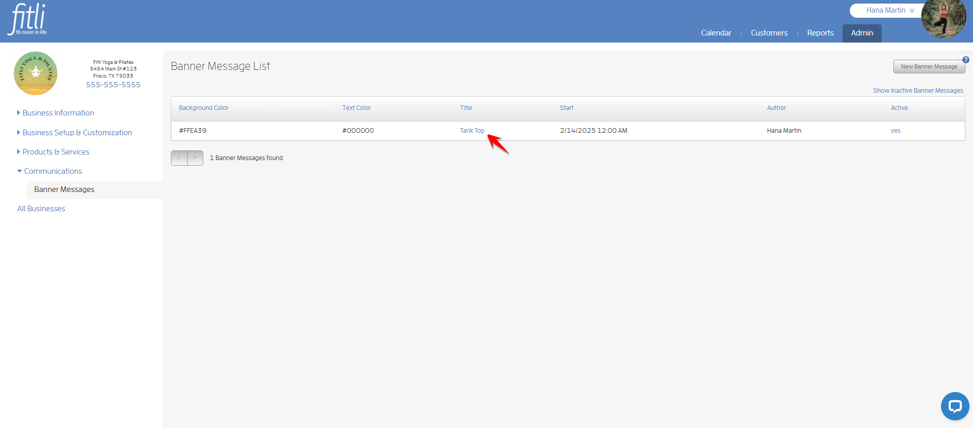 Create a Banner Message for your Clients — screenshot 7