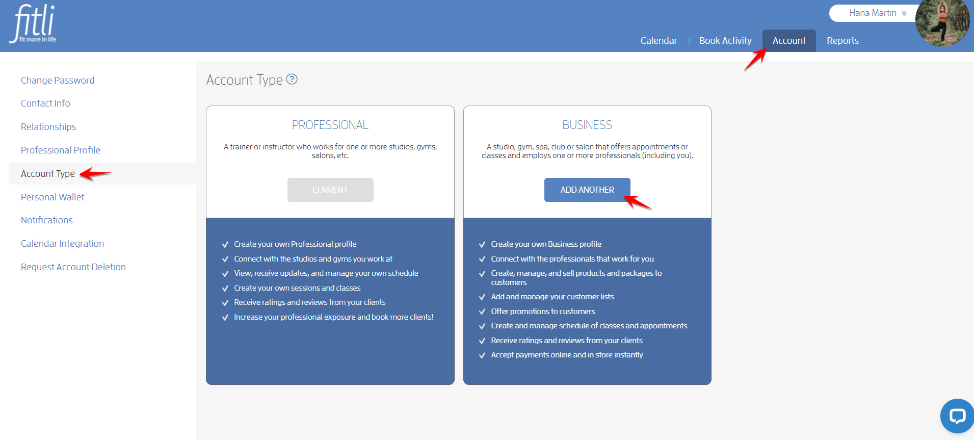 Can I have multiple businesses and calendars under one account? — screenshot 2