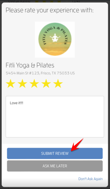Mobile version: How Can I Leave a Review for a Business/Instructor? — screenshot 9