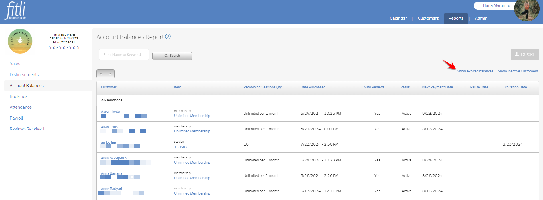 Account Balance Reporting — screenshot 4