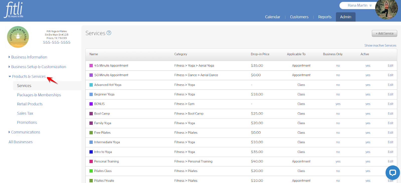 How to Edit your Services and Packages from the List View? — screenshot 2