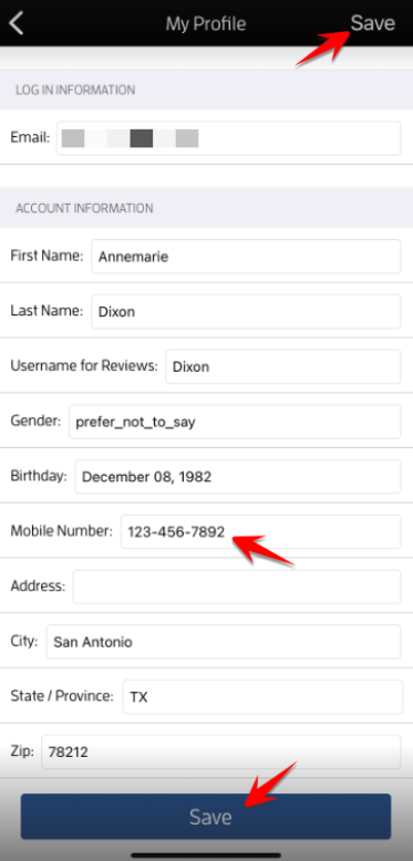 iOs App: How can I edit my personal email/text message notifications? — screenshot 6