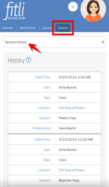 Mobile version: How to View Your Account History — screenshot 2