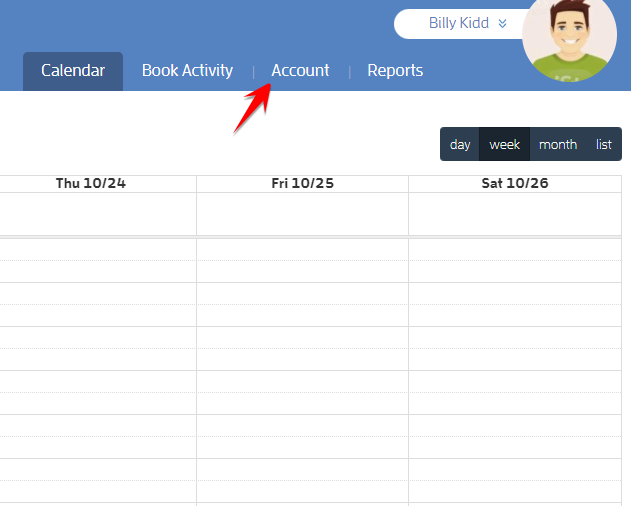 How to change your password within the Fitli site — screenshot 1
