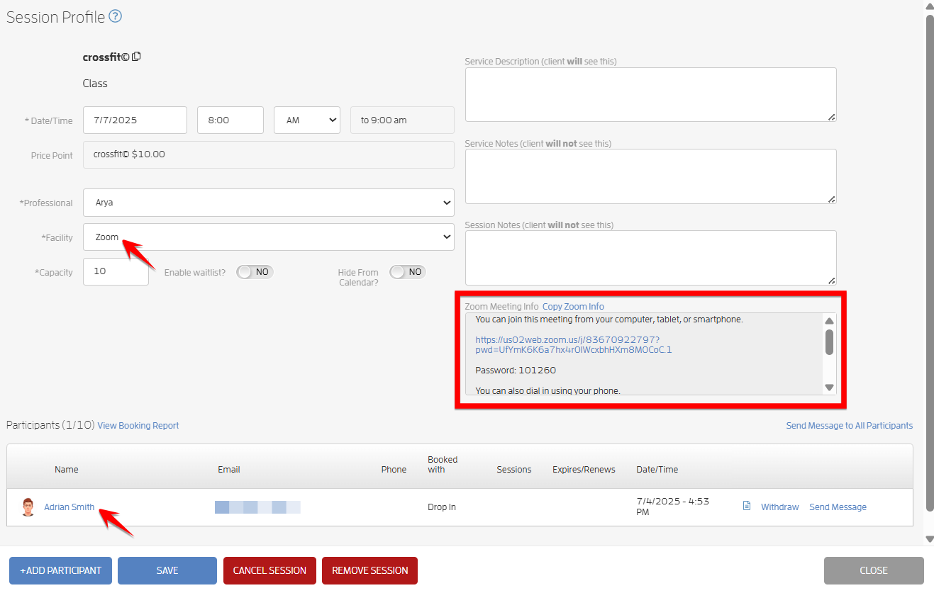 Zoom Integration for Online Classes and Appointments — screenshot 14