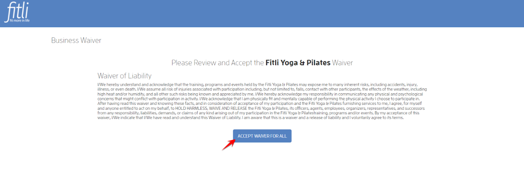 Electronic Waivers — screenshot 8