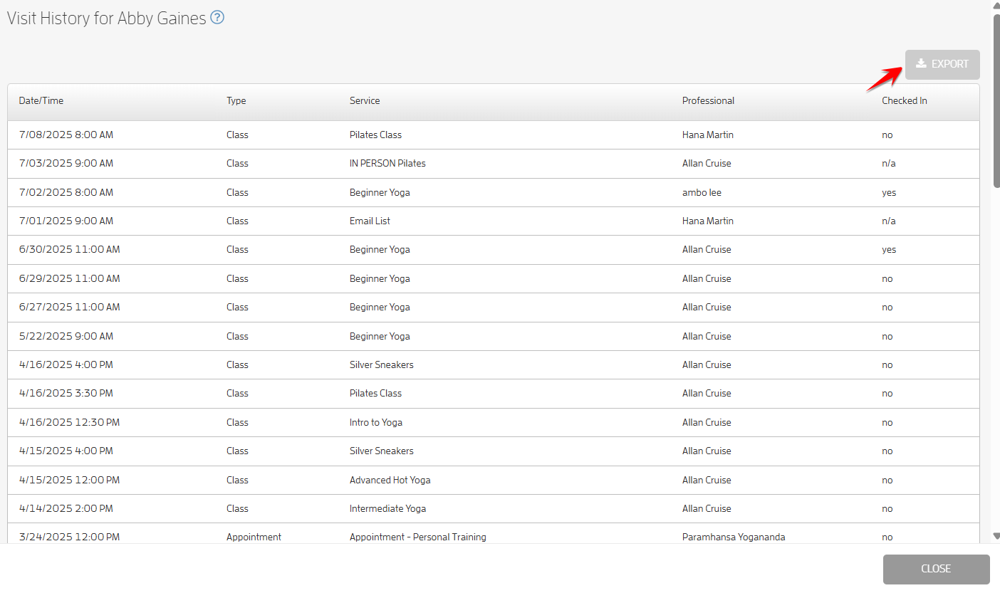 How to view client history? — screenshot 3