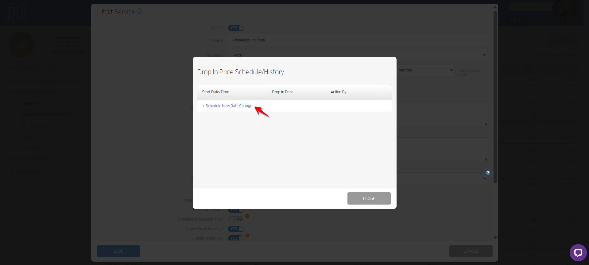 How to Schedule a Change in Drop-in Price? — screenshot 4