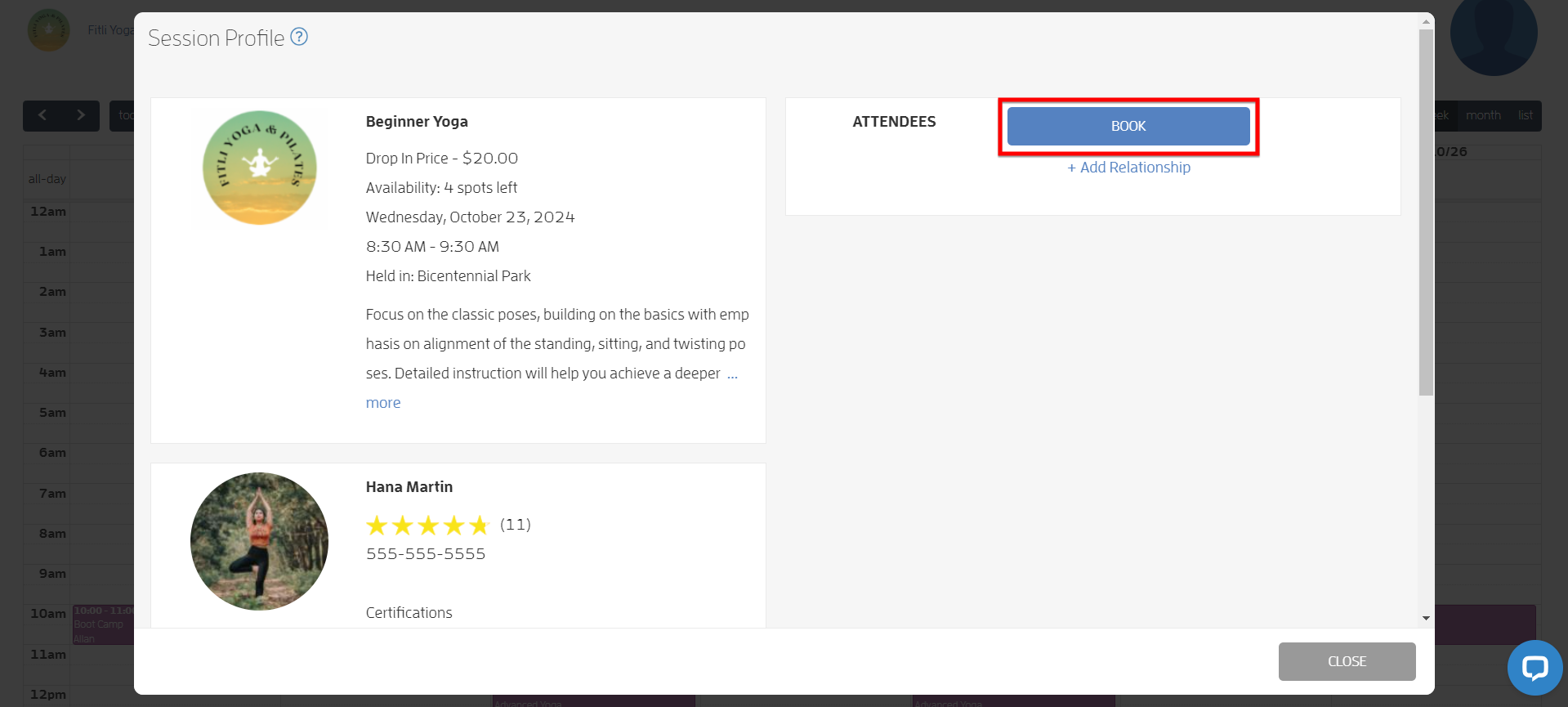 I want to sign up and book a session, now what do I do? — screenshot 12