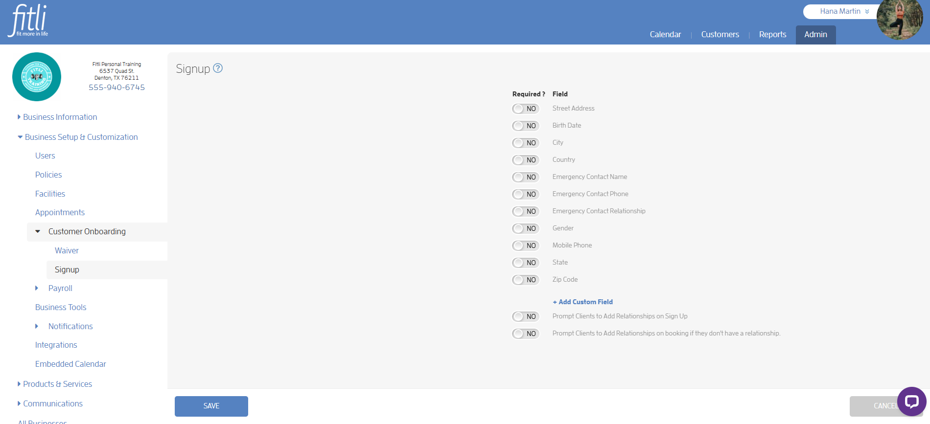 Create Custom Fields and Set Required Fields For Your Customers — screenshot 4