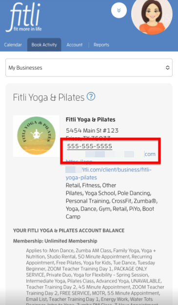 Mobile version: How to contact the business? — screenshot 2