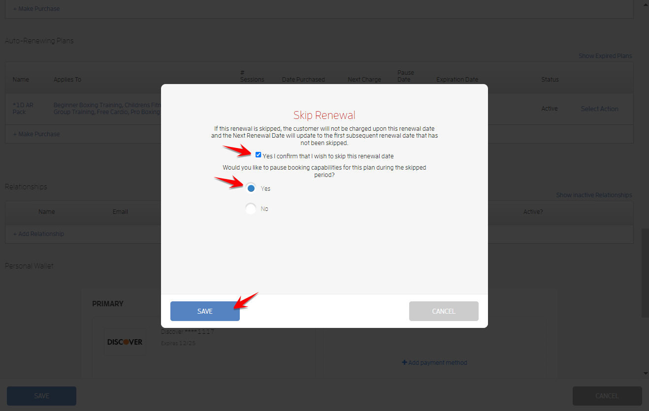 How to Skip Renewals for Auto-Renewing Memberships? — screenshot 5