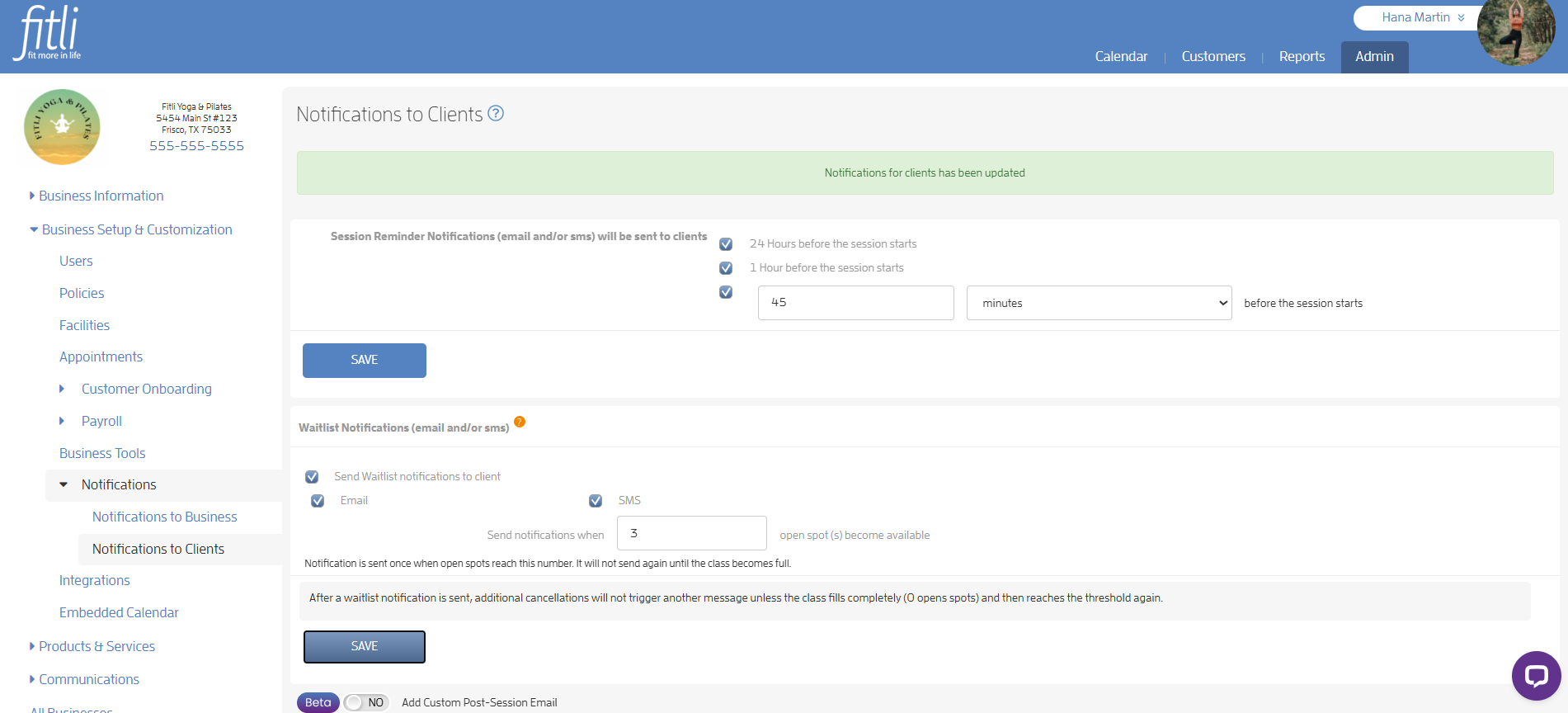 Managing Waitlist Client Notifications — screenshot 9