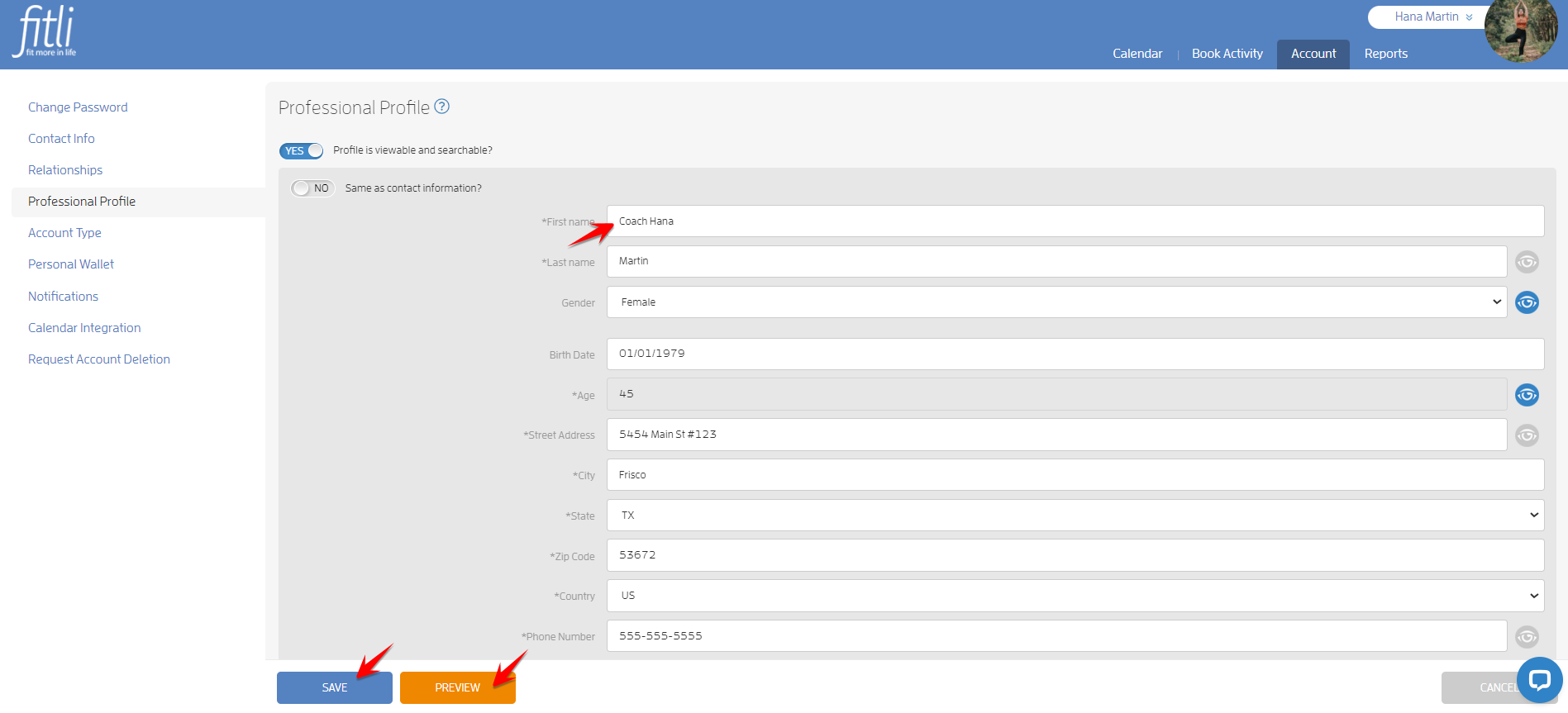 Professional Profile Preview - Customizing Your Professional Profile — screenshot 8