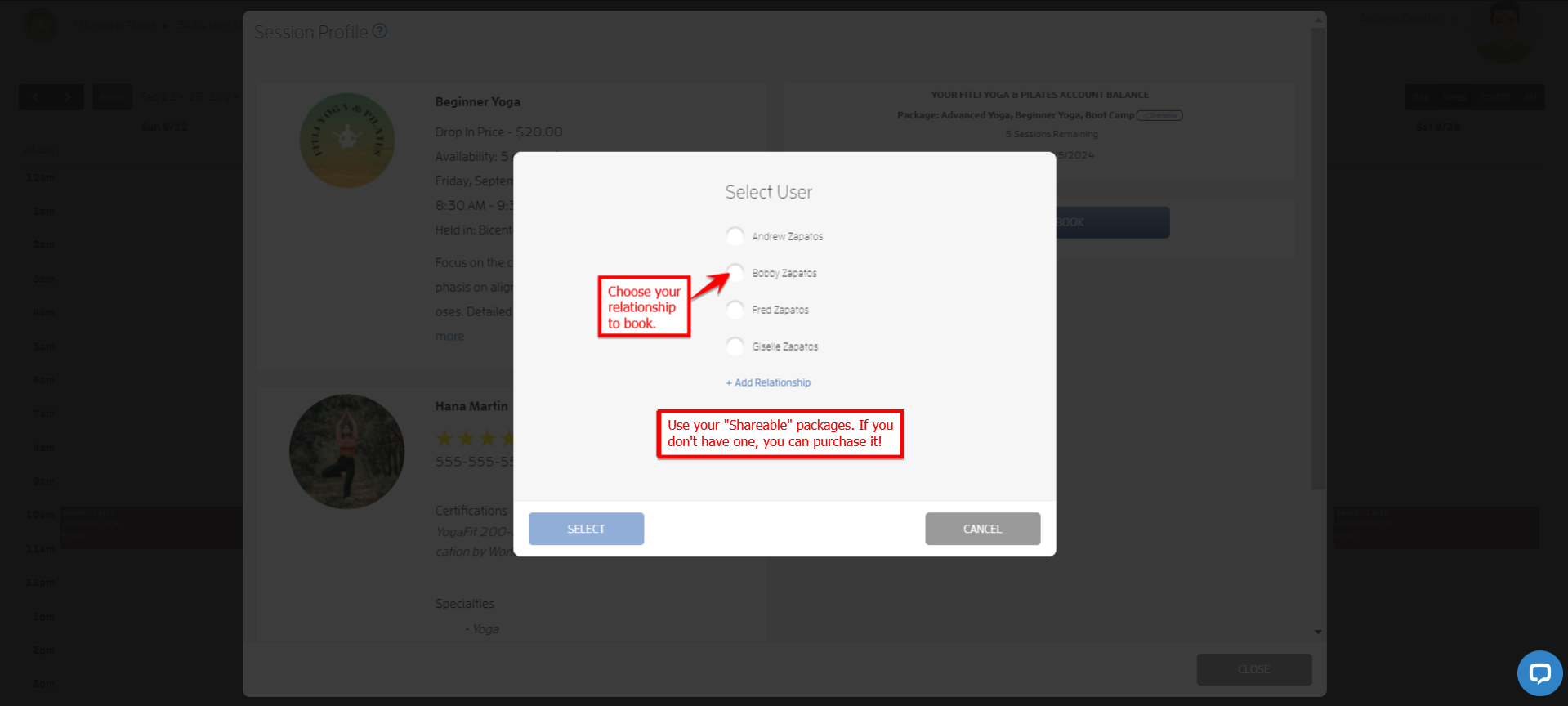 Relationships - Client Bookings! — screenshot 3