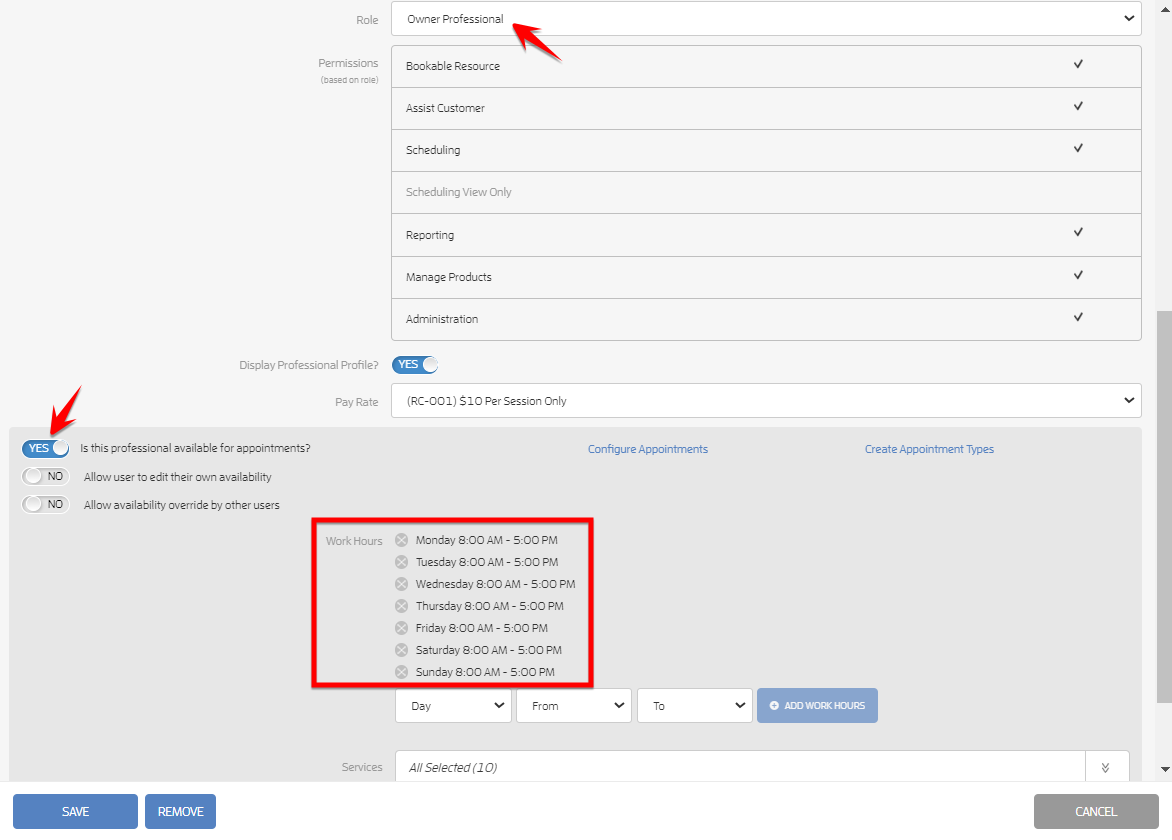 Step 1: Configuring Your Business — screenshot 16