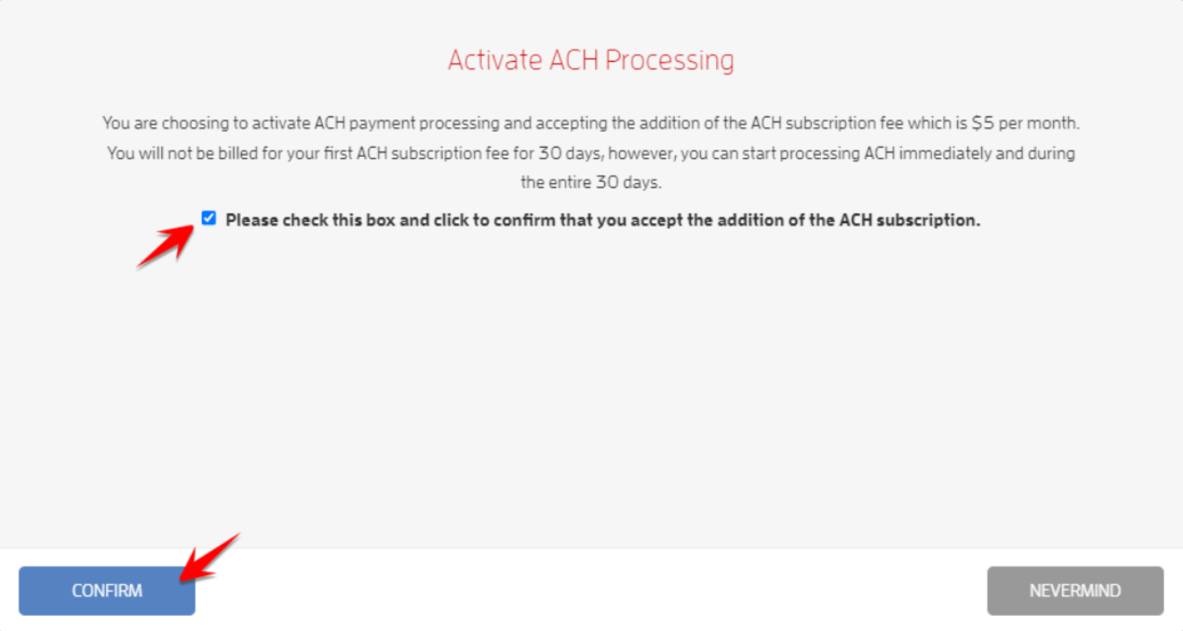 ACH Payments Activation - Accept Bank Payments — screenshot 6