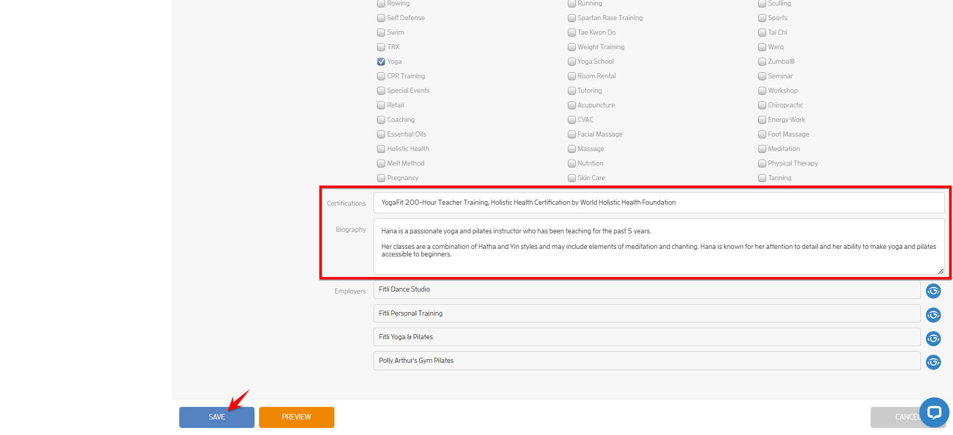 How do I upload my professional profile, certifications, photo, etc? — screenshot 9