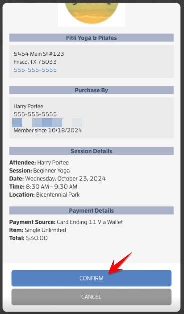 Mobile version: I want to sign up and book a session, now what do I do? — screenshot 27