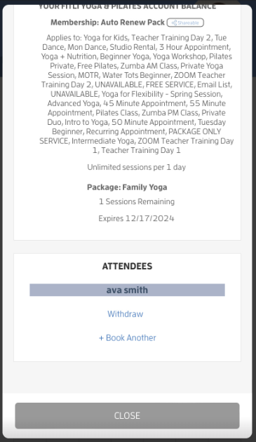Mobile version: How to view your booked classes? — screenshot 3