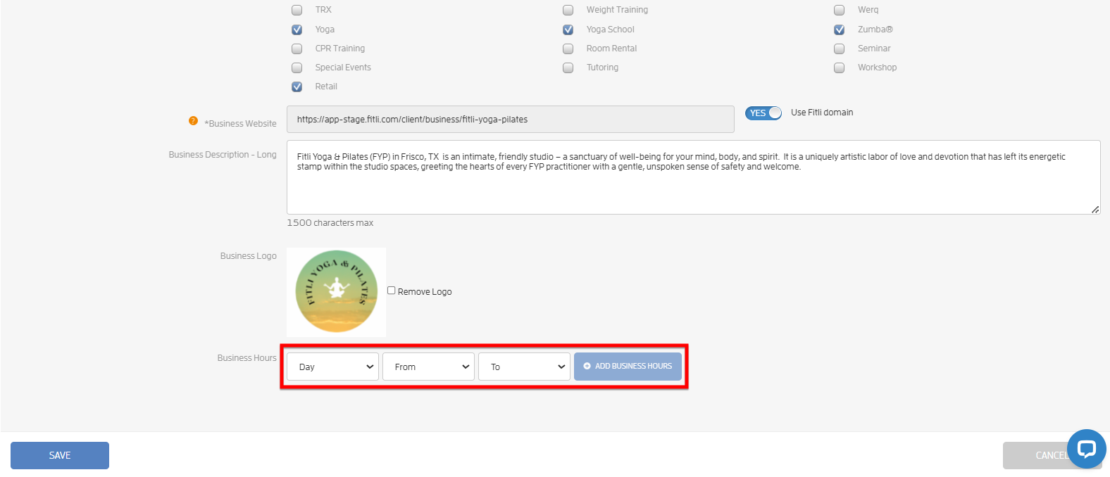 Class Calendar can "start" at your Business Hours — screenshot 3