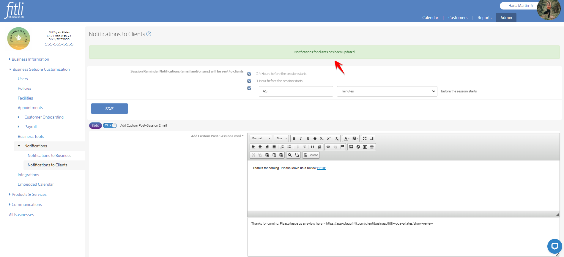 How to Add a Custom Post-Session Message? — screenshot 15