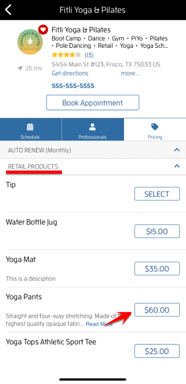 iOs App: Can I Purchase Merchandise from a Business on Fitli? — screenshot 3