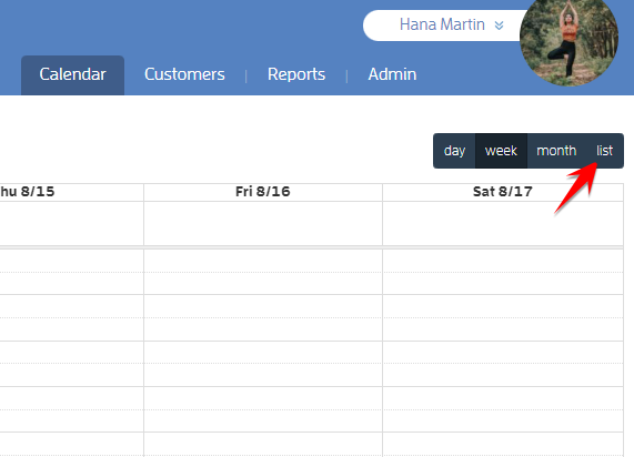 Calendar/Schedule List View — screenshot 1