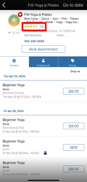 How Can I Leave a Review for a Business/Instructor? — screenshot 18