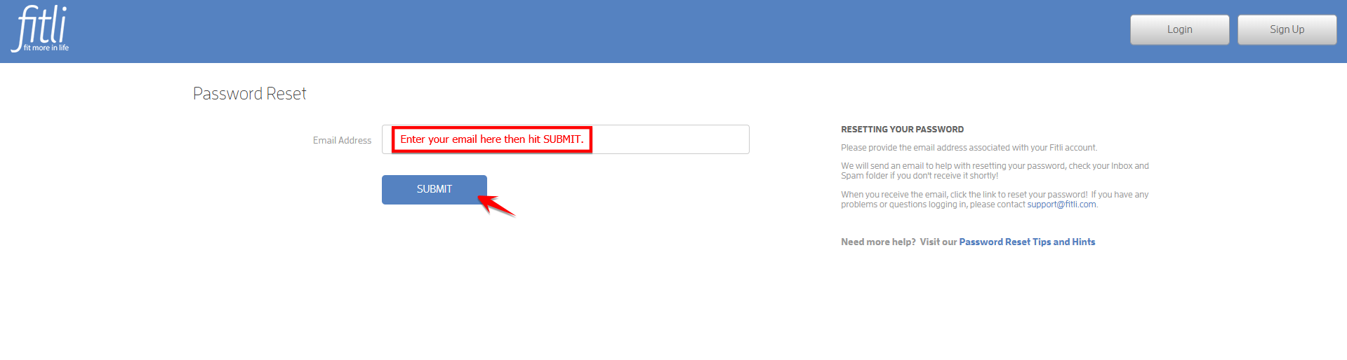Need Help Logging Into Fitli? — screenshot 2