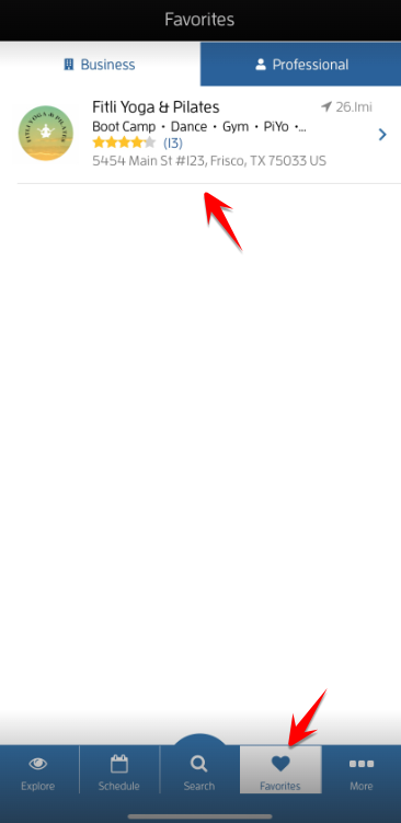 iOs App: How to contact the business? — screenshot 1